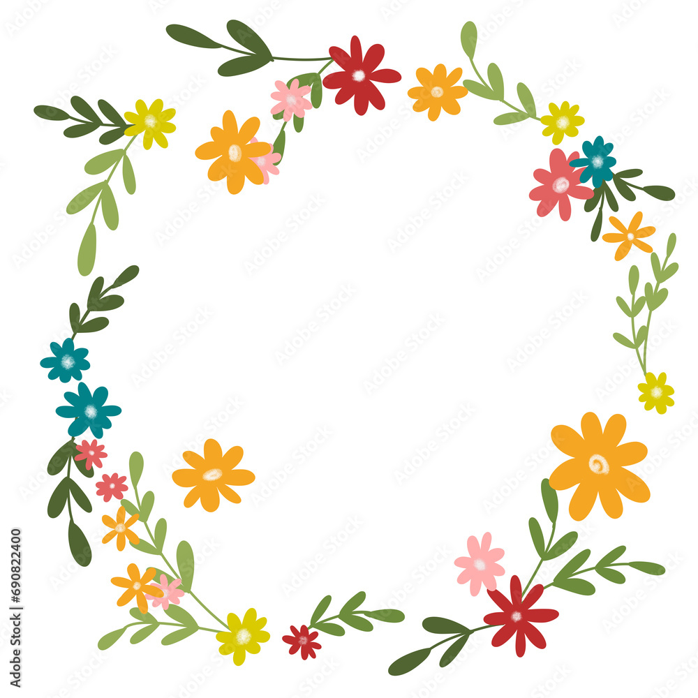 Floral wreath illustration