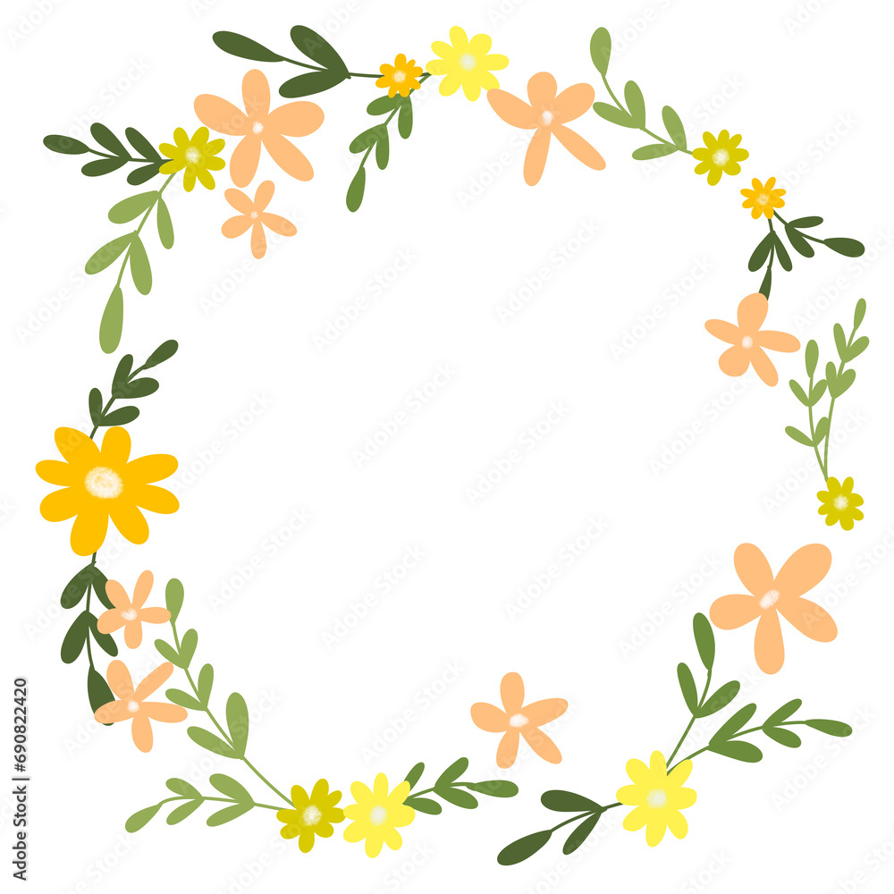 Floral wreath illustration