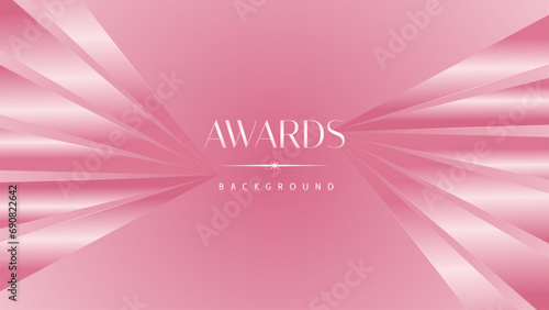 Pink light luxury award graphic background. Modern template premium corporate abstract design. Template trophy banner certificate dynamic. Vector illustration.
