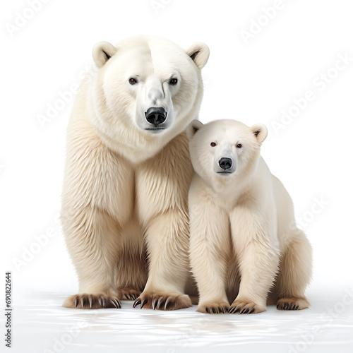 Majestic Polar Bear Roaming the Arctic Ice - Wildlife Photography Capturing the Vulnerable Beauty in its Frozen Habitat, Generative Ai