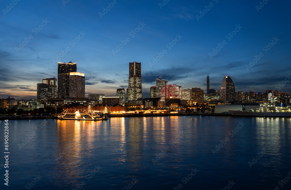 横浜　みなとみらいの夜景