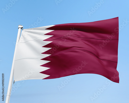 FLAG OF THE COUNTRY OF QATAR