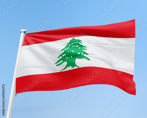 FLAG OF THE COUNTRY OF LEBANON