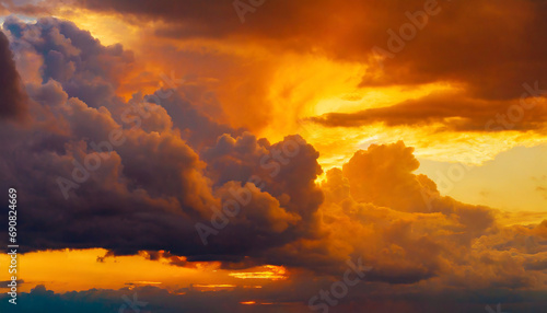 Vibrant sunset, swirling clouds in a dark red abstract sky, perfect for dramatic designs and copy space