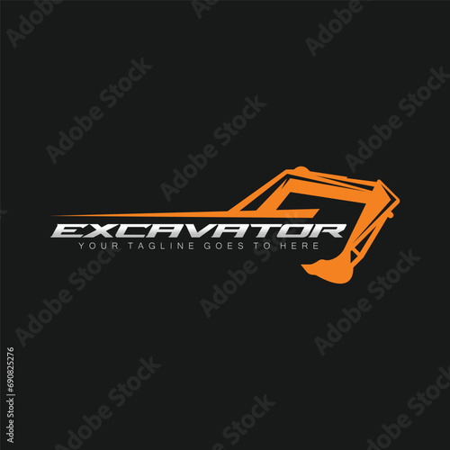 excavator Logo, Perfect logo for business related to automotive industry.