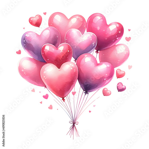 heart shaped balloons, valentine day, valentine balloon, valentine clipart photo
