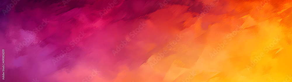 Yellow gold amber, orange coral fire red, bright pink magenta purple violet abstract background texture. Design Fall . Color gradient ombre blur. - obrazy, fototapety, plakaty 