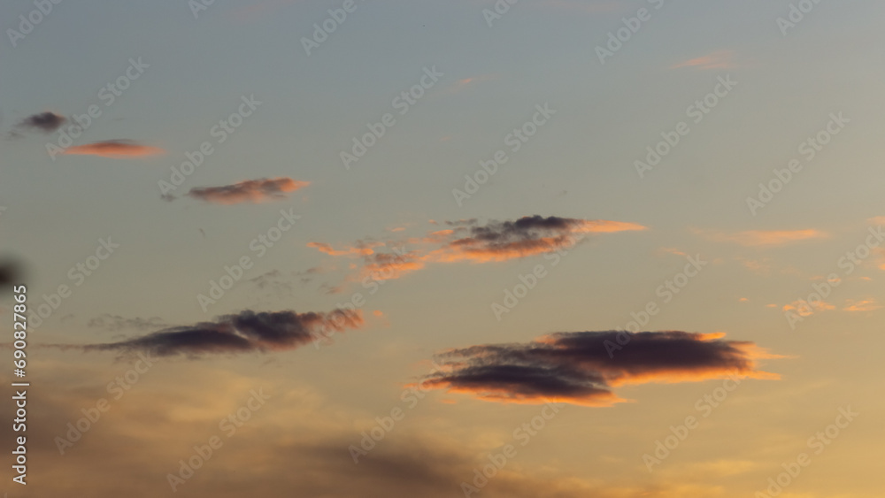 Cloudscape, Colored Clouds at Sunset  - Beauty in Nature