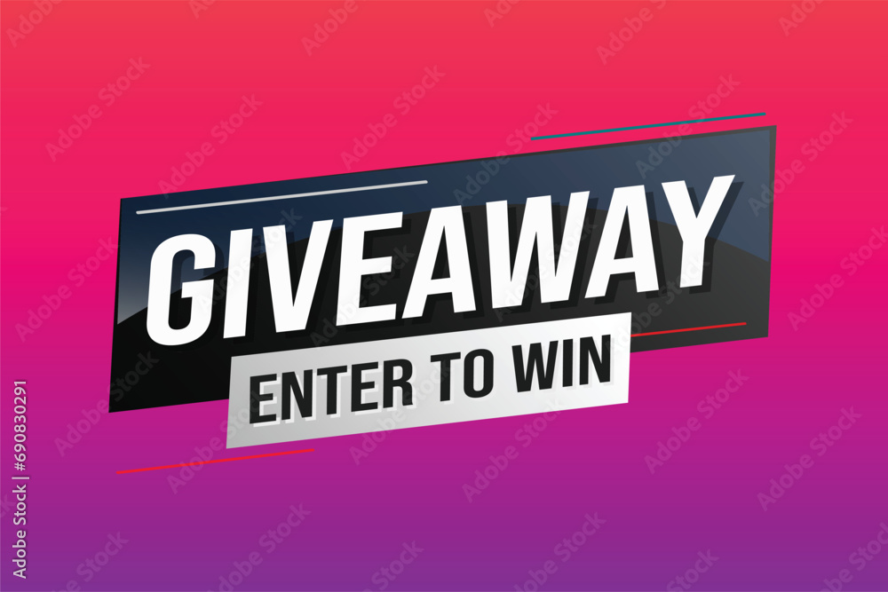 giveaway enter and win word vector illustration blue 3d style for social media landing page, template, ui, web, mobile app, poster, banner, flyer, background, gift card, coupon, label, wallpaper
giveaway enter and win word vector illustration blue 3d style for social media landing page, template, ui, web, mobile app, poster, banner, flyer, background, gift card, coupon, label, wallpaper