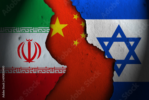 China between iran and Israel
