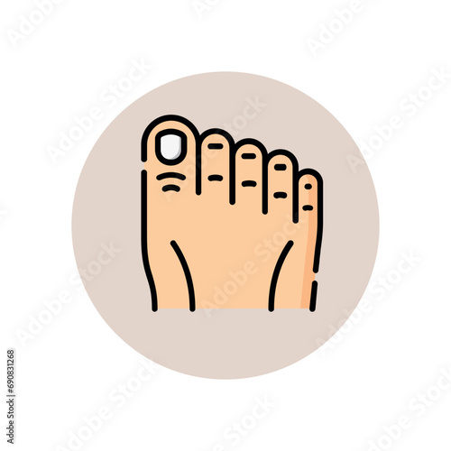 illustration of medical set icons such as body anatomy