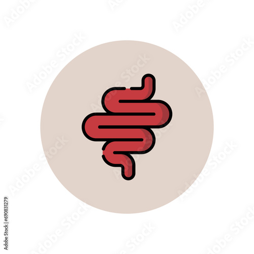 illustration of medical set icons such as body anatomy
