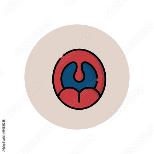 illustration of medical set icons such as body anatomy