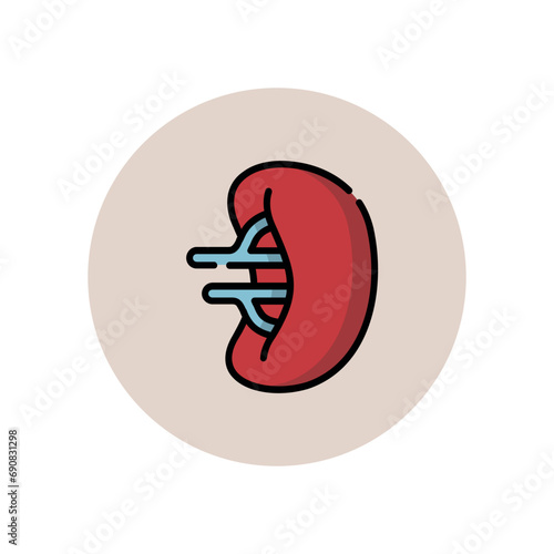 illustration of medical set icons such as body anatomy