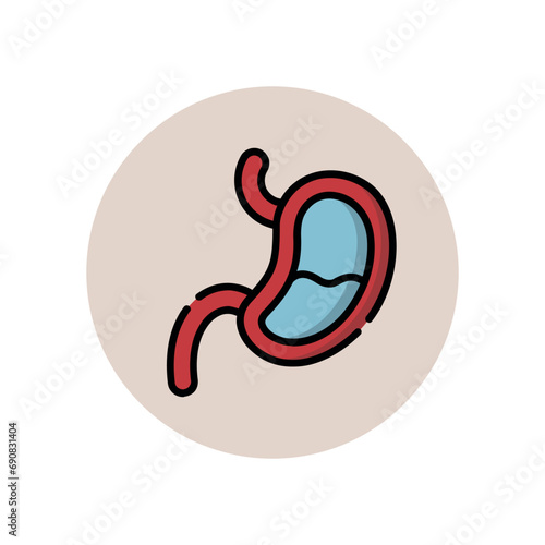 illustration of medical set icons such as body anatomy
