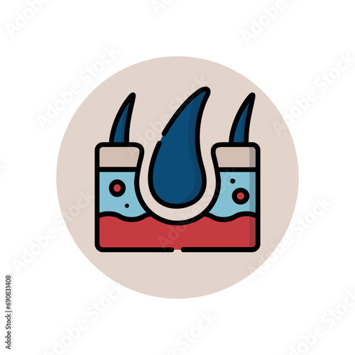 illustration of medical set icons such as body anatomy