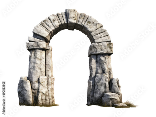 druid stone gate isolated on transparent background