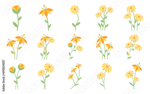 Cute Simple Flower Set