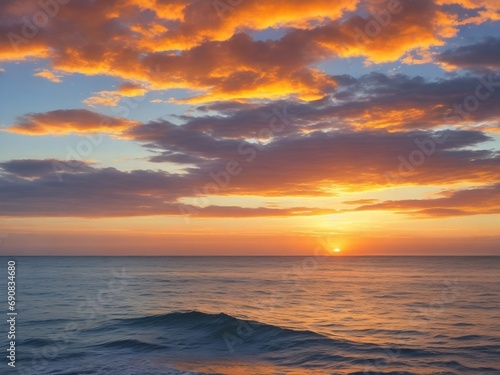 Sun-Kissed Beach Waves: The Sand Glistening Under the Last Rays of the Setting Sun.