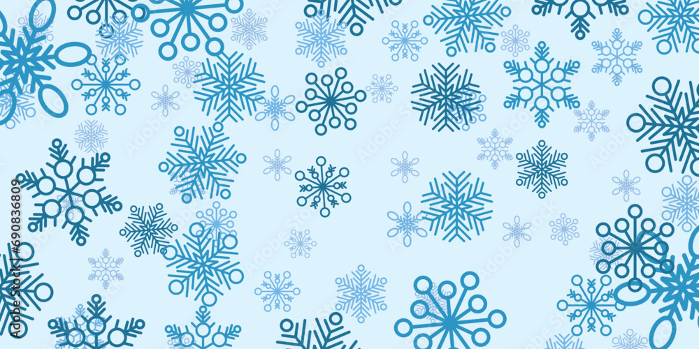Winter and christmas background vector design with snowflakes Winter and christmas background vector design with snowflakes