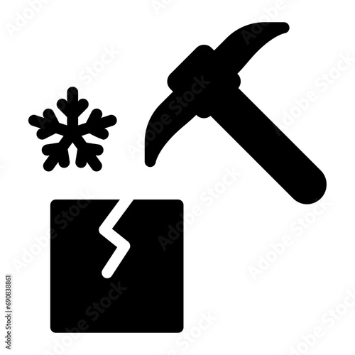 ice breaker glyph icon