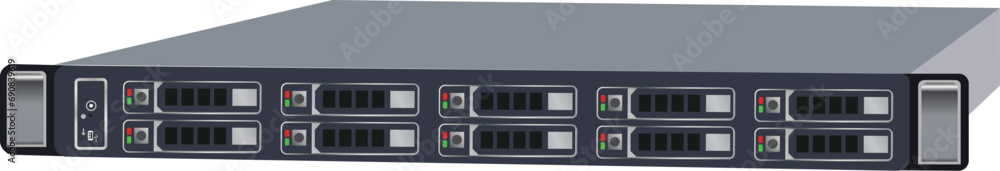 Data storage server device with high illustration Data storage server device with high illustration