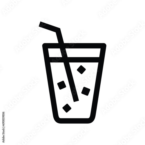 Drink ice water vector icon