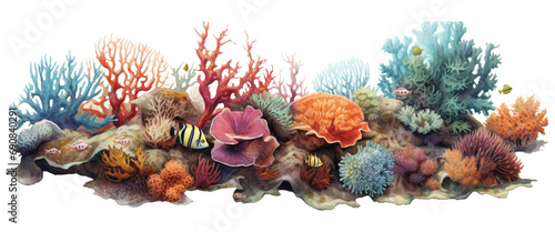 watercolor coral reef photo