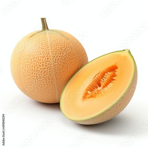 cantaloupe melon real photo photorealistic stock
