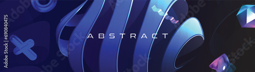 Modern background design with abstract 3d shape.