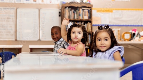 Group of children in a kindergarden.