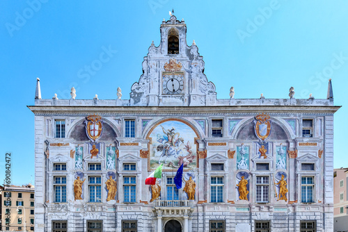 Obraz na płótnie Palazzo San Giorgio - Genoa, Italy w salonie