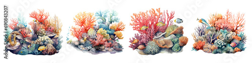watercolor coral reef
