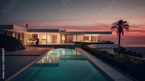 Oceanfront Opulence: Luxury Home in California, generative ai