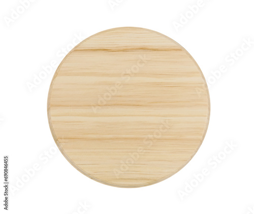 Blank wood circle with natural grain for woodworking or sign
