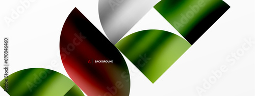 Minimalist geometric background featuring metallic round triangles, delivering sleek and modern visual aesthetic with emphasis on clean, metallic forms for wallpaper, banner, background, landing page