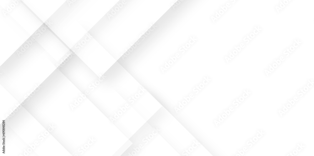 Abstract design with white transparent material in triangle and squares shapes. Modern and creative design with different size white boxes on the white background white rectangle business card