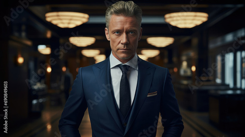 Suit professional person men caucasian handsome office businessman portrait looking adult standing male business © SHOTPRIME STUDIO