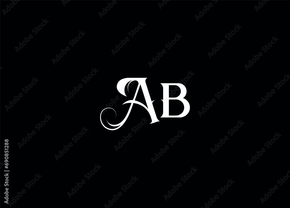 AB initial letter icon logo design and vector AB initial letter icon logo design and vector