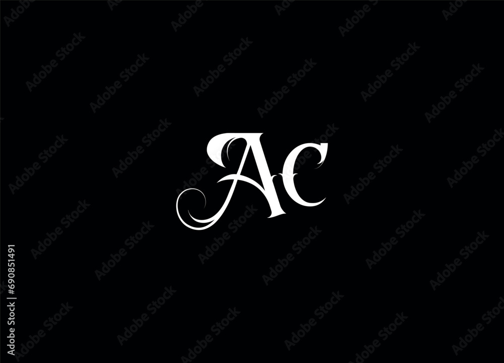 AC initial letter icon logo design and vector AC initial letter icon logo design and vector