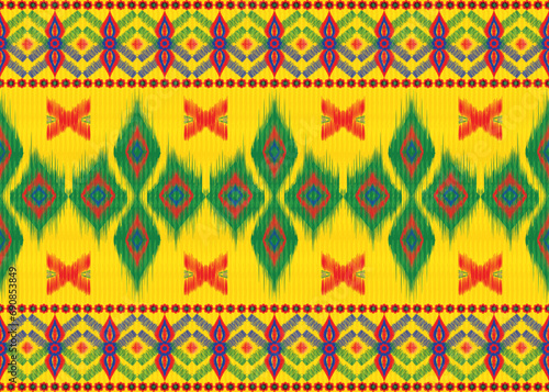 African ikat ethnic native pattern.Traditional kente,ankara,kitenge,chitenge,capulana african wax print fabric pattern.Abstract vector motif pattern.fabric,clothing,blanket,carpet,woven,wrap,decorate.