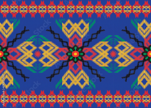 African ikat ethnic native pattern.Traditional kente,ankara,kitenge,chitenge,capulana african wax print fabric pattern.Abstract vector motif pattern.fabric,clothing,blanket,carpet,woven,wrap,decorate.