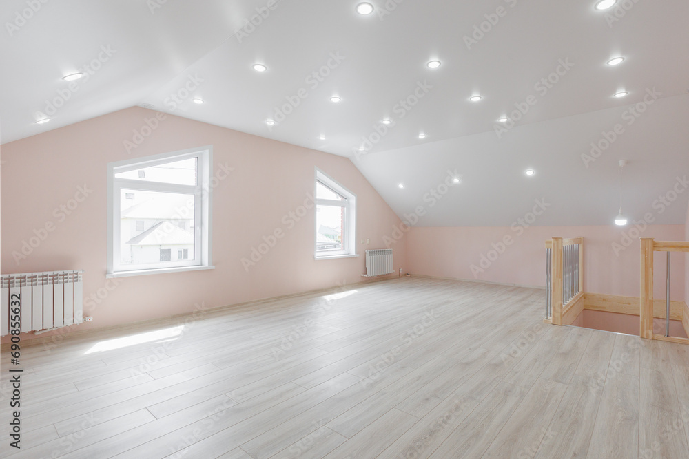 Fototapeta premium unfurnished house or apartment in bright colors