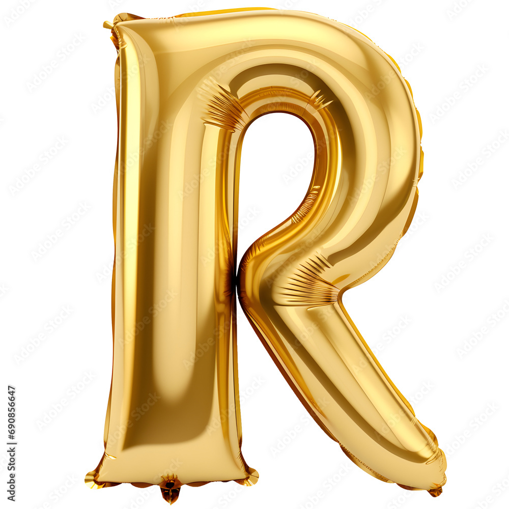 Gold Alphabets and number Balloons clipart, letters, transparent background