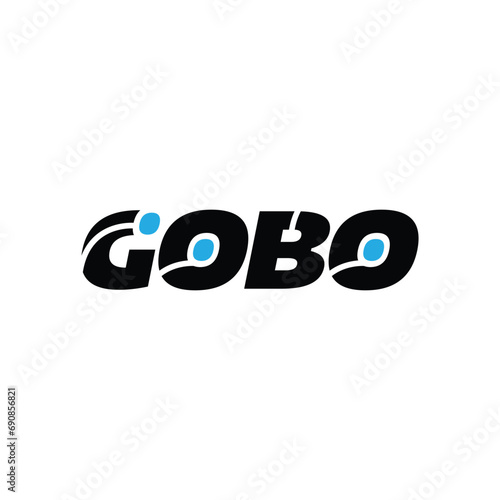 GOBO brand name initial letters monogram.Print