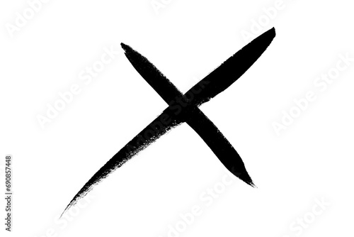 Cross marker png. Crosse mark isolated on white background. cross mark hand drawn.
