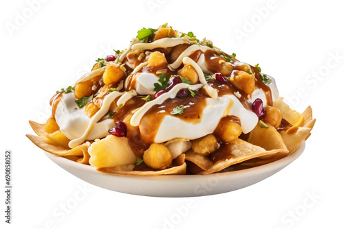 Papri chaat on a plate photo