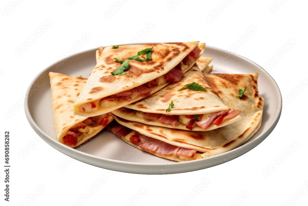 Quesadillas on a plate