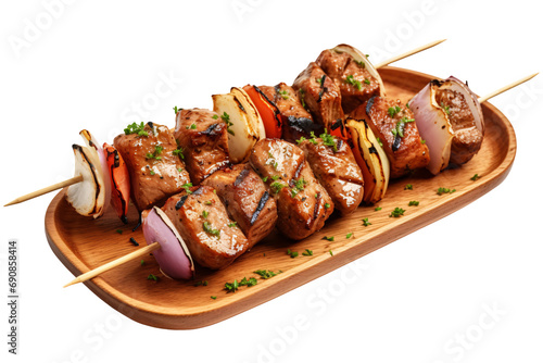 Seekh kebabs on a plate