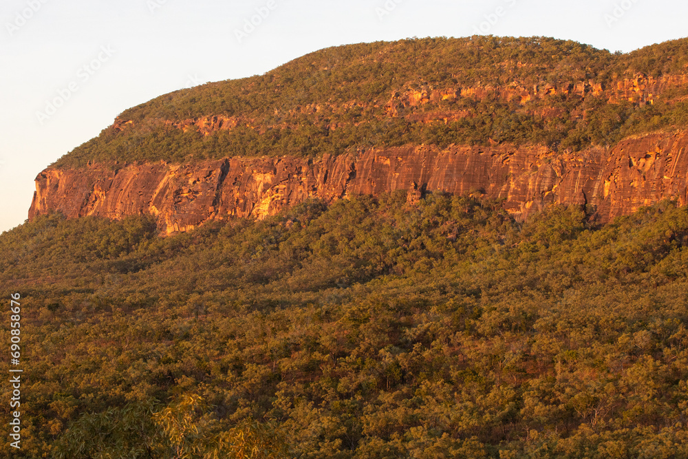 View of an escarpment on Ngarrabullgan (Mt Mulligan) in Far North Queensland.